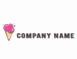 Pink Icecream - projektowanie logo - konkurs graficzny